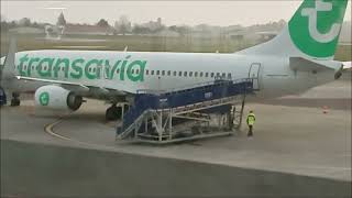 Avion Boeing 737 Transavia à l'aéroport le 10 février 2022