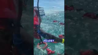 The scary moments when the boat was about to sink in the Bahamas.#shorts #news