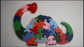 Dinosaur Alphabet Puzzle: Learn English ABC Song for Toddlers & Kids. Nursery’s Rhyme.