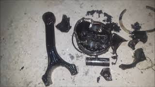 broken piston destroys engine