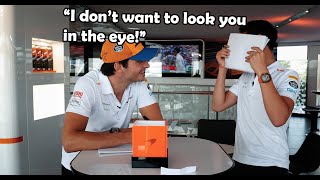 Lando Norris awkward eye contact moments 👀