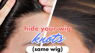 how to cover dots on wigs (knots) & create a scalp like effect (without bleaching)