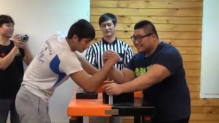 Kydyrgali Ongarbaev vs against 37 korean people!!!  Arm wrestling Master Class! irakli zirakashvili