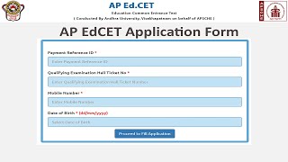 How to Applying AP(B.Ed) EDCET 2022 Online Application Process Step By Step In Telugu |How to Apply