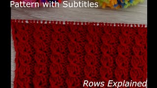 Subtitles For Cool Knitting Pattern for Beginners! How to knit!!