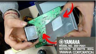 YAMAHA HOME THEATRE NON SI SENTE | SW-P201 Riparazione Subwoofer No sound problem fix STK