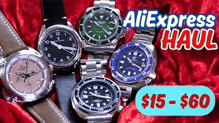 ALIEXPRESS HAUL Ultra Budget Watches $15 - $60 Automatic NH35, Chronograph, Divers - May Part2