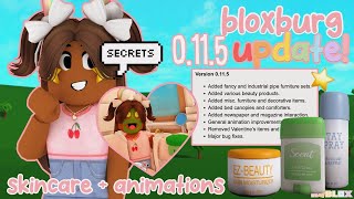 NEW BLOXBURG UPDATE! SKINCARE, MAKEUP & More *0.11.5 SECRETS* Roblox