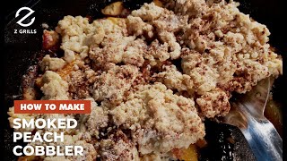 Smoked Peach Cobbler on a Pellet Smoker | Z Grills #shorts