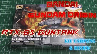 Bandai Gundam Origin - RTX-65 Gun Tank - Kit Unboxing & Review