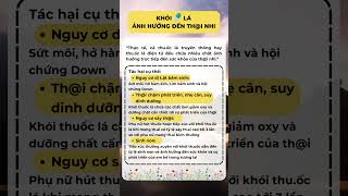 Khói 💊 lá ảnh hưởng đến th@i nhi, các mẹ không nên sử dụng hoặc tiếp xúc quá nhiều với khói th.uốc