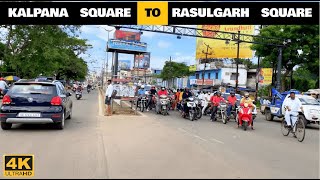 Bhubaneswar : [4K] Drive | Kalpana Square to Rasulgarh Square | via Bomikhal Flyover & Puri Road