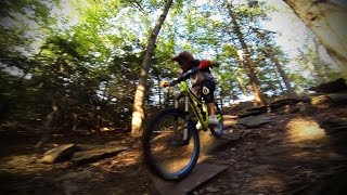 Downhill freeride mountain biking streams drops jumps gopro hero3 black 2015