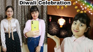 Diwali Celebration😊#shorts #diwali #diwalispecial #diwalicelebration #Sonika #study #vlog#diwalivlog