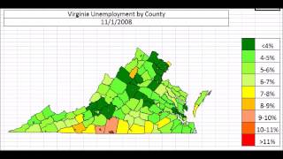 Virginia Unemployment By County October 2013