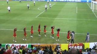 FIFA 2010 Sexy Pom Pom Girls Dancing in Johannesburg South Africa Germany vs. Ghana