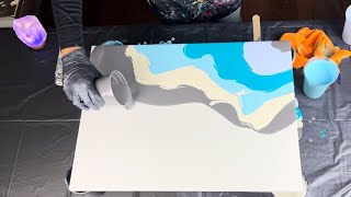 ALL ABOUT THE BLUES | Relaxing Fluid Art | Soft & Calming | Acrylic Painting