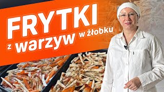 Frytki z warzyw to doskonały pomysł na warzywa pieczone w piekarniku na obiad dla dzieci