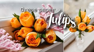 ТЮЛЬПАНИ З КРЕП ПАПЕРУ ДЛЯ ВЕСНЯНОЇ КОМПОЗИЦІЇ/ CREPE PAPER TULIPS