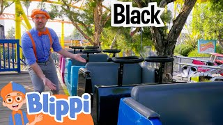 Learn Colors with Blippi and Meekah at the Theme Park! | Blippi's Colorful Fun! | Blippi Adventures