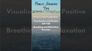 Public Speaking Tips