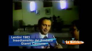 Lentini 1983 -  Insediamento del Sindaco  Gianni Cannone