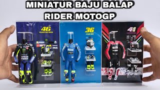 Miniatur Baju Balap, Racing Suit, Rider MotoGP, skala 1:12 - Rossi, Joan Mir, Aleix Espargaro