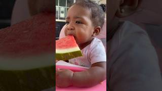 Kaleah Loves Fruit 🍉 #watermelon #baby #kaleah