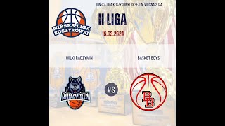 Wilki Radzymin vs Basket Boys  II liga 1 kolejka