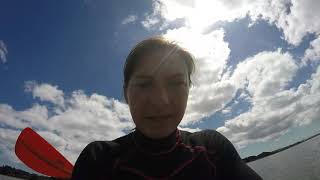 Me and Tarn canoeing over from the other side of Poole harbour