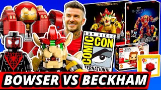 LEGO NEWS! Mighty Bowser! Comic Con Plans! David Beckham?! BIG Hulkbuster! NEW Spider-Man Sets!