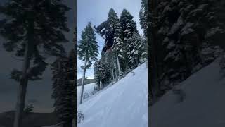 Backflipping a snowboard