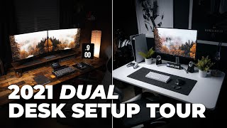 My DREAM Gaming & Work From Home Setup | Dual Desk Setup Tour