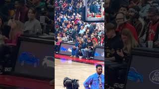 drake and adonis at the raptors vs charlotte hornets game