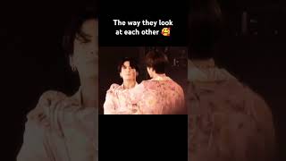 the way they look at each other🥰#taekook #taehyung #jungkook #viral #fyp #btsarmy