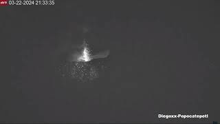 Gran Actividad Del #Volcan #popocatépetl Impresionante 22 de marzo 2024