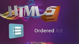 HTML for beginners 17: Introduction to HTML Lists | Ordered lists