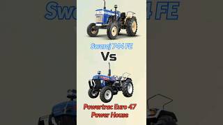 Swaraj 744 Fe Vs Powertrac Euro 47 Power House short comparison 😃😃😃😃😮😮😮😮😮🔥🔥🔥🔥🔥