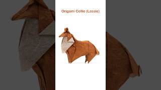 How to make a Collie dog LASSIE in Origami #shorts