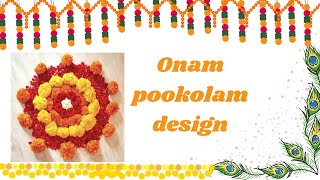 Onam Pookolam | Flower Rangoli Designs| Simple Pookolam Design| Onam Flower Rangoli Decoration Ideas