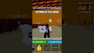 Eating at 100K likes.. (Roblox Blox Fruits)