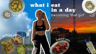 what i eat in a day // easy and healthy ish & becoming 'that girl'