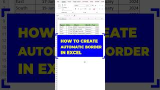 Don't draw border manually in Excel 💯 Instead use Automate Border #excelshorts #exceltricks #excel