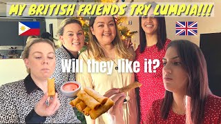 PINAY IN UK: MY BRITISH FRIENDS TRY MY HOMEMADE LUMPIA + SECRET SANTA + CHRISTMAS LUNCH - VLOG