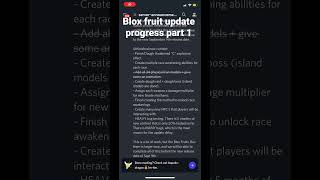 Blox fruit update progress part 1