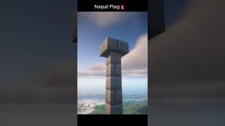 Nepal Flag 🏳️🏳️ in Minecraft #nepalflag #nepal #shorts #gaming #minecraft