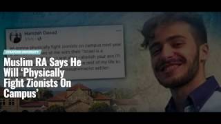 Hamzeh Daoud- violent muslim POS to PHYSICALLY FIGHT American jews b/c of decision by Israeli govt