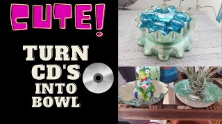 How to turn Old Cd or DVD into bowls cups for decoration or gardening ideas