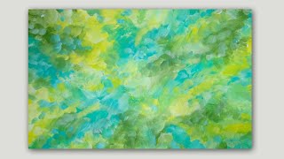 Abstract Acrylic Painting Layering Paint to Create a Bright and Colourful Abstract