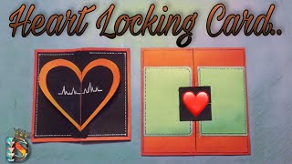 Heart Locking Card Pattern Tutorial || Easy Steps For Heart Locking Card || #HeartLockingCard